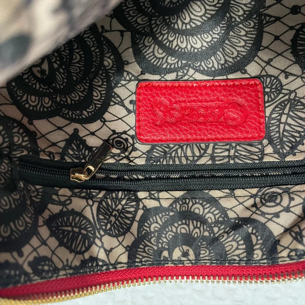 Carlos‎ by Carlos Santana Red and Gold Crossbody Bag~Faux Leather